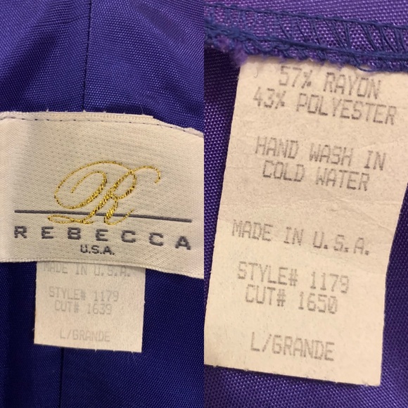 Two-piece vintage prom dress w/shawl - Picture 7 of 9